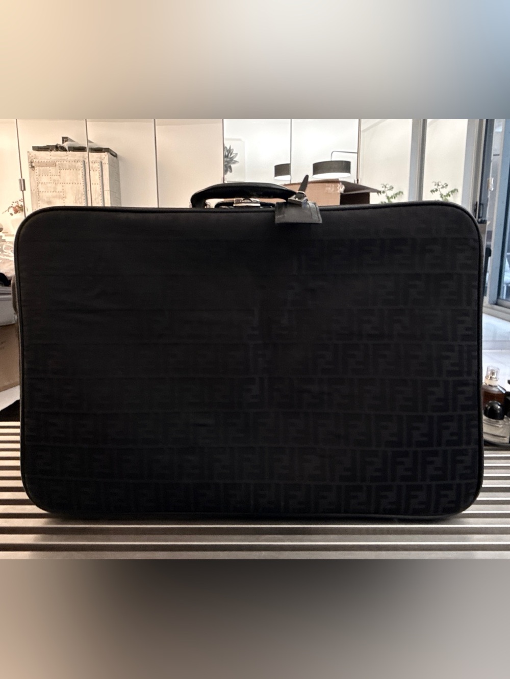 FENDI Classic Quilted Black Men's Briefcase - Unbranded